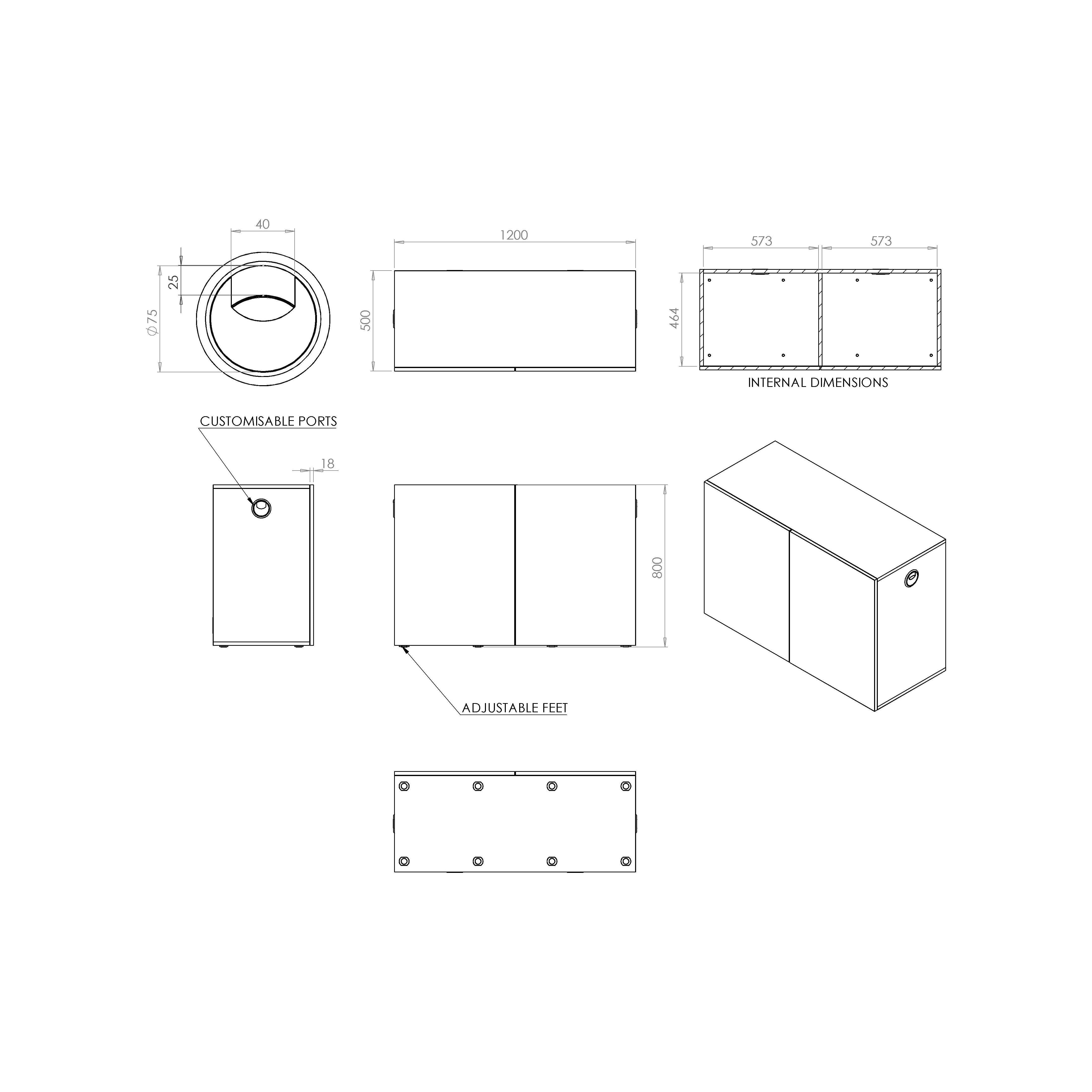 Horizon Aquascape Cabinet 120 (120x50)