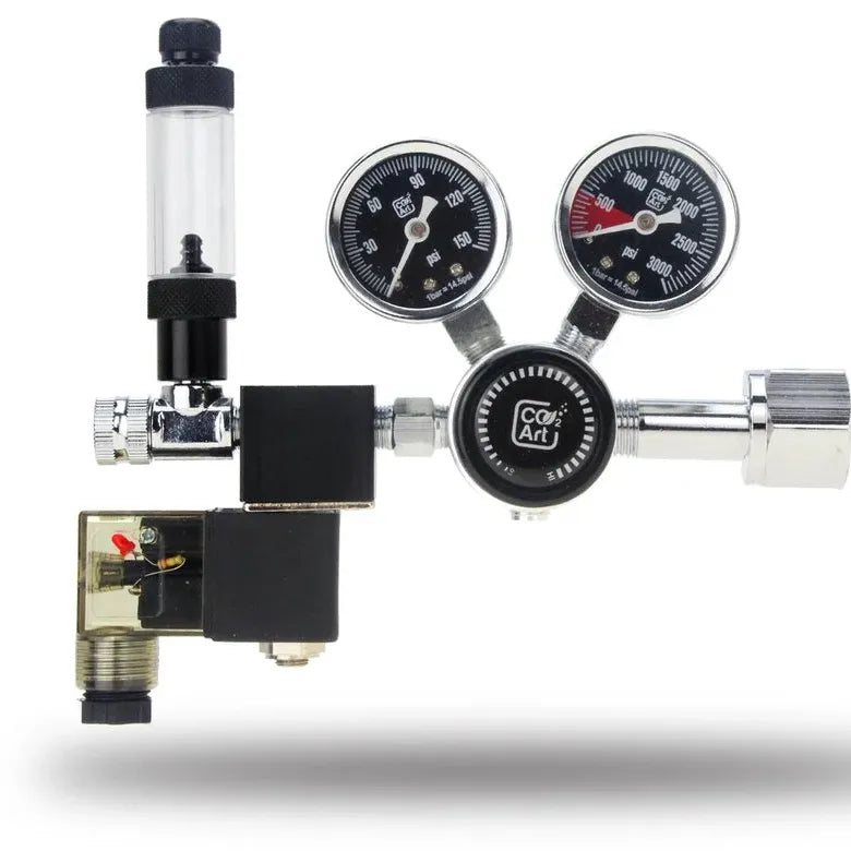 Co2 Art PRO-SE Series V2 - Aquarium CO2 Dual Stage Regulator with Integrated Solenoid