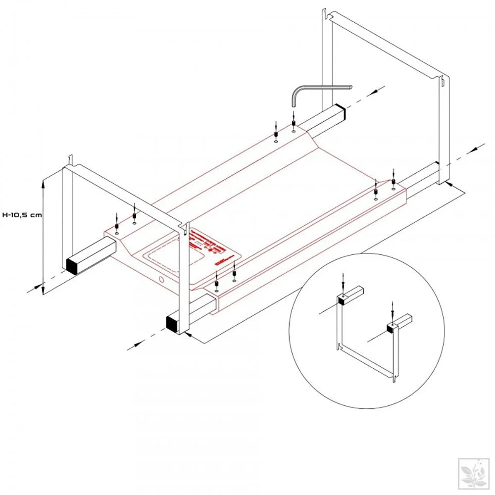 Skylight Hyperbar Edge Holder Adjustable