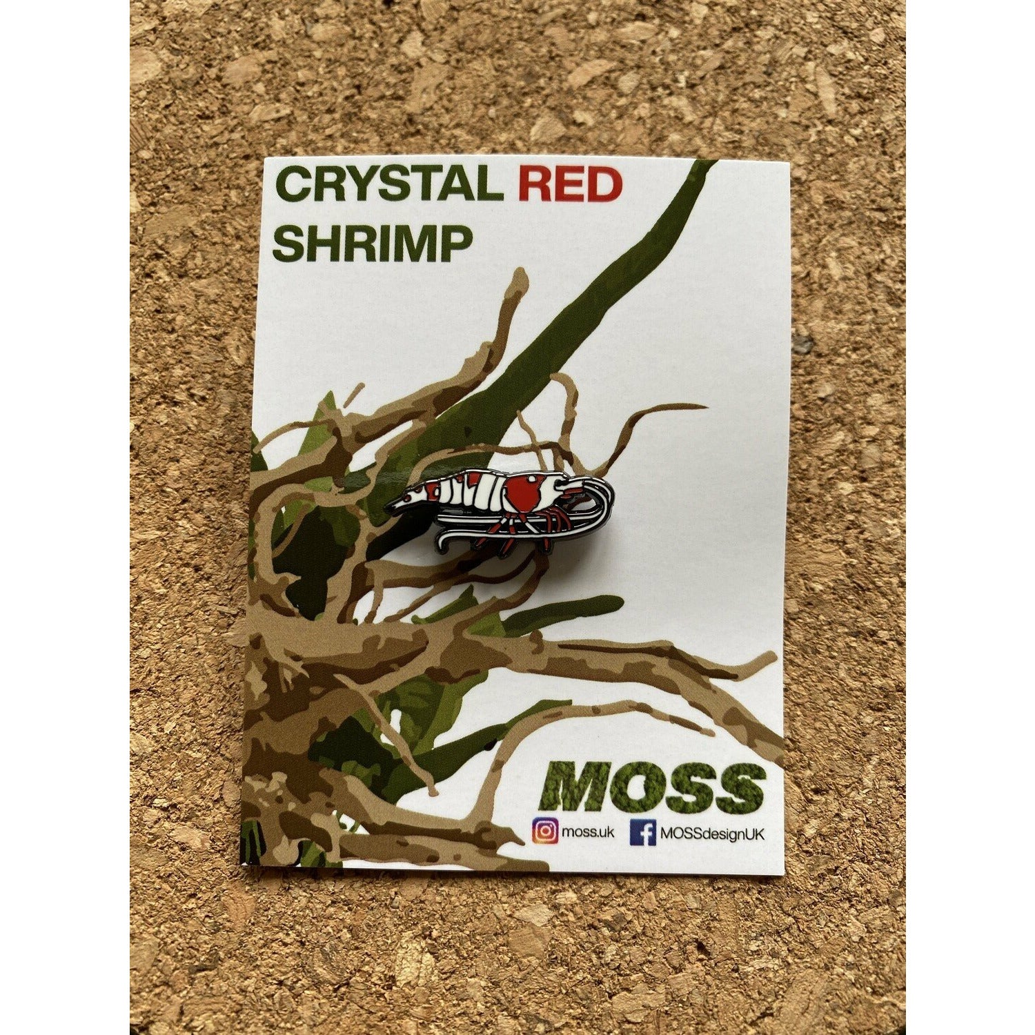 Red Crystal Shrimp Pin